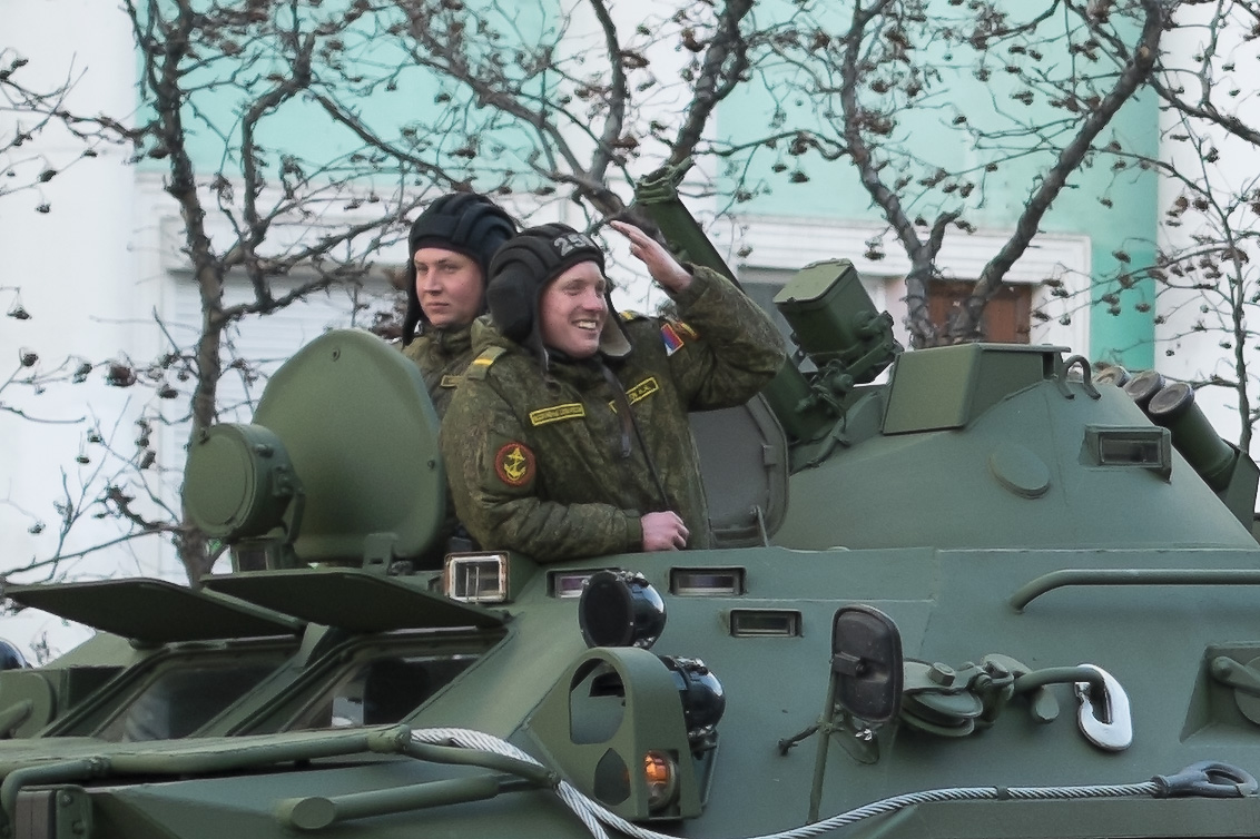 Мурманск, парад победы, репетиция